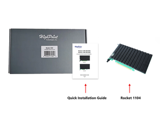 HighPoint R1104 PCIe 3.0 x16 4-Port M.2 NVMe HBA Controller