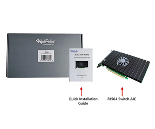 HighPoint R1504 PCIe 4.0 x16 M.2 NVMe HBA Controller