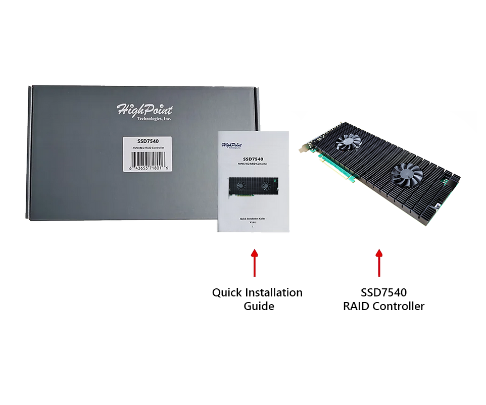 HighPoint R1508 PCIe 4.0 x16 8x M.2 NVMe HBA Controller