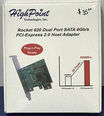 HighPoint R620A PCIe 2.0 x1 4-Channel SATA HBA