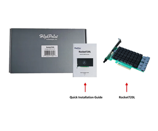 HighPoint R720L PCIe 3.0 x8 16-Channel 12G SAS/SATA HBA
