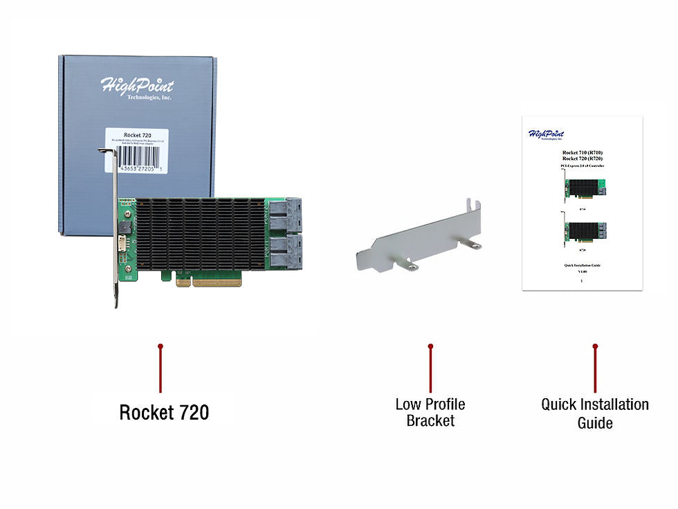 HighPoint R720 PCIe 3.0 x8 16-Channel SAS/SATA HBA