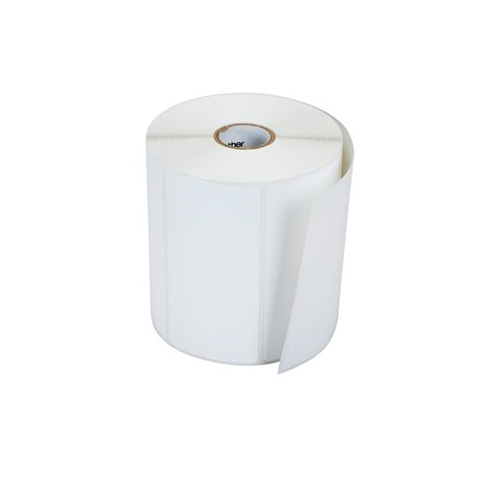Étiquettes papier Brother DT 4"x3", diamètre extérieur 5", mandrin 1", 980/rouleau, 8 rouleaux/boîte