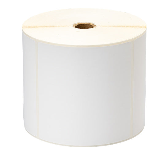 Étiquettes Brother DT en polypropylène 4 po x 4 po, 730/rouleau, 8 rouleaux/boîte