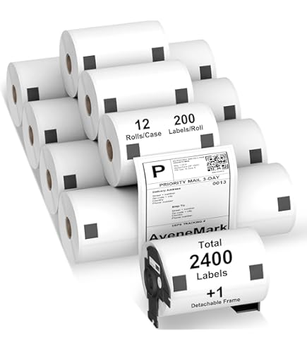 Brother Premium Die-Cut Labels 4in x 6in, 69/Roll, 36-Roll Case