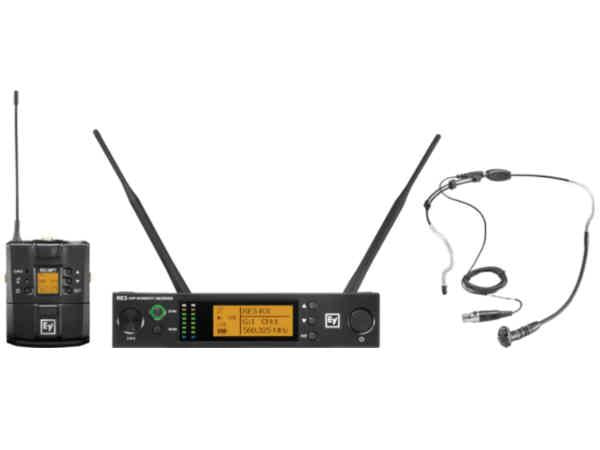 The BOSCH RE3-BPHW-6M is a wireless bodypack microphone set operating in the 653–663 MHz range, designed for high-quality audio transmission in professional AV setups. Featuring a headworn design and TAA compliance, it's ideal for reliable performance in government and enterprise environments.