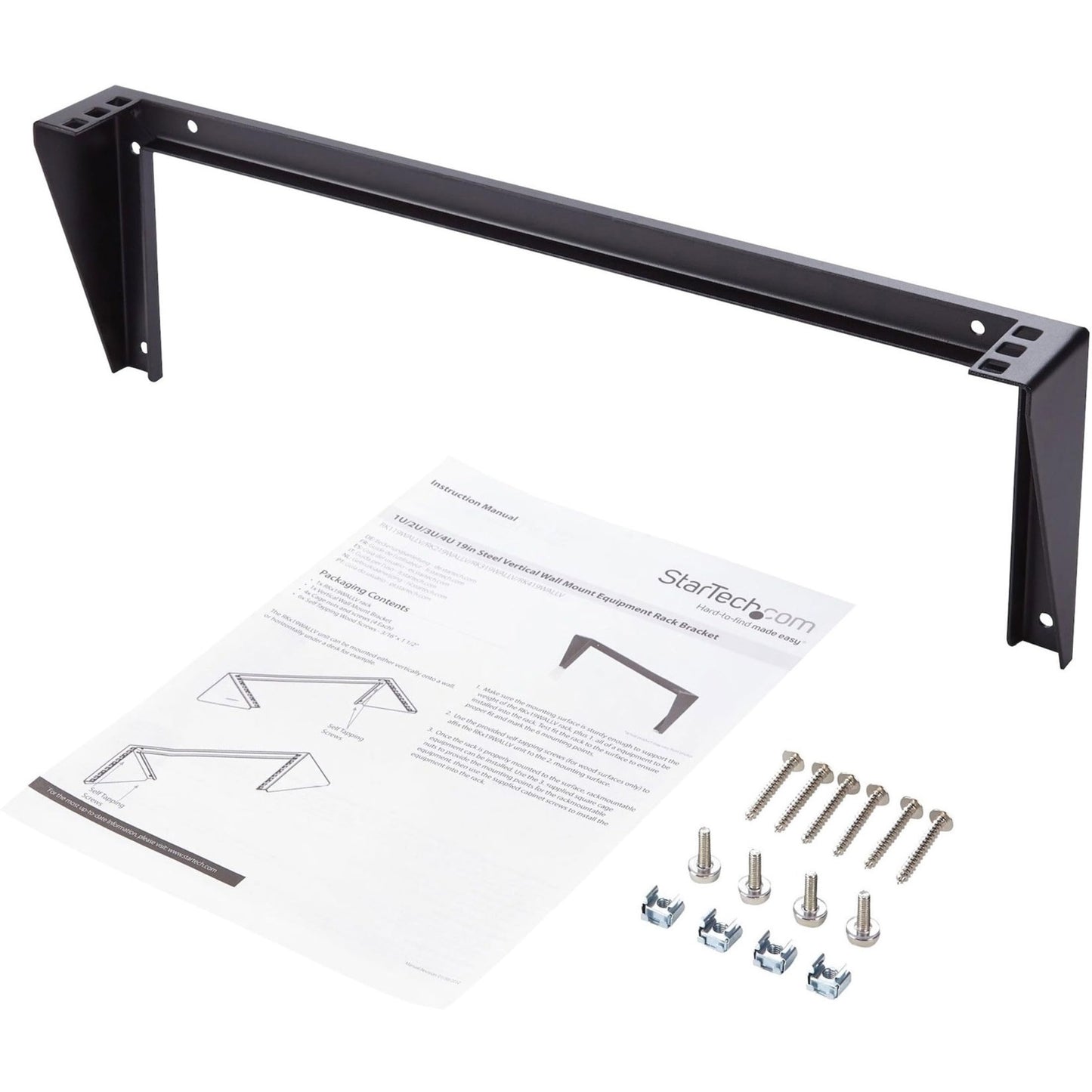 Support mural vertical STARTECH 1U 19 pouces pour rack