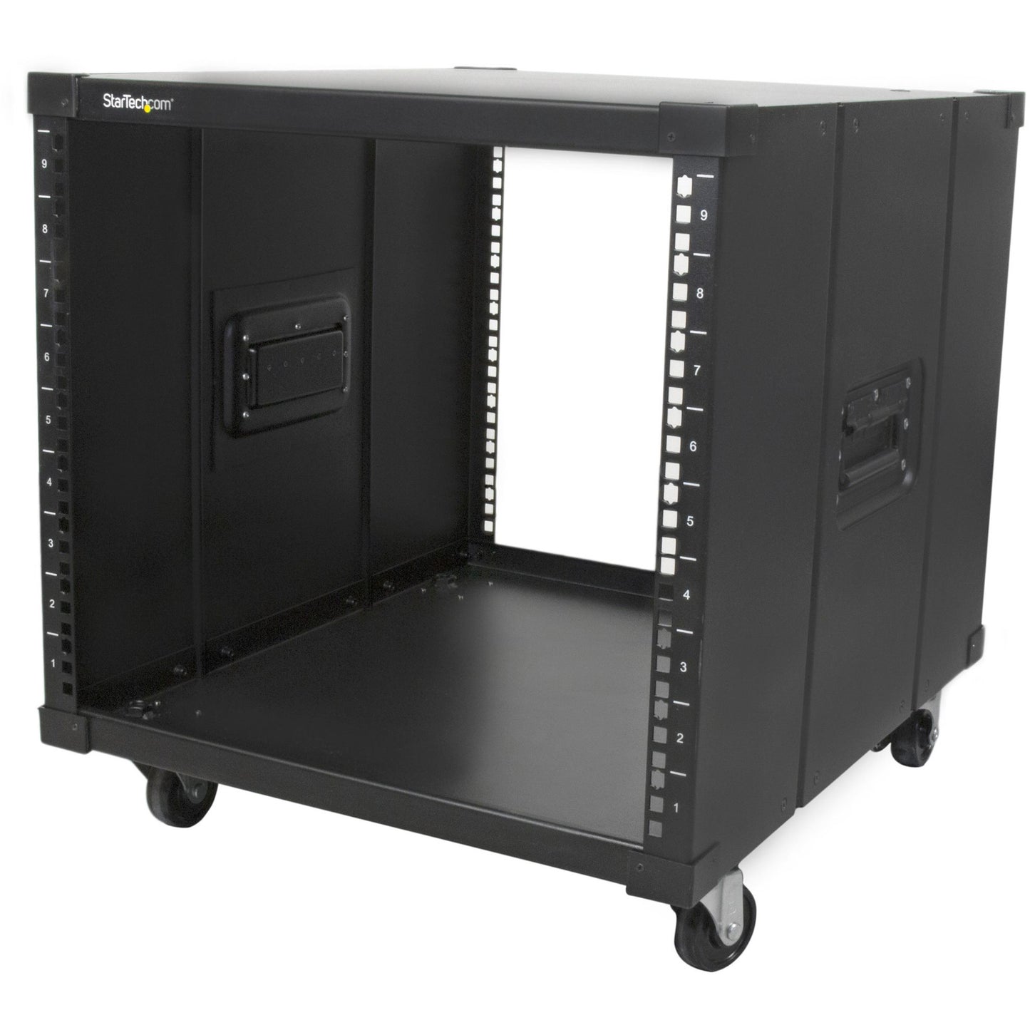 StarTech 9U Portable Server Rack with Handles and Wheels