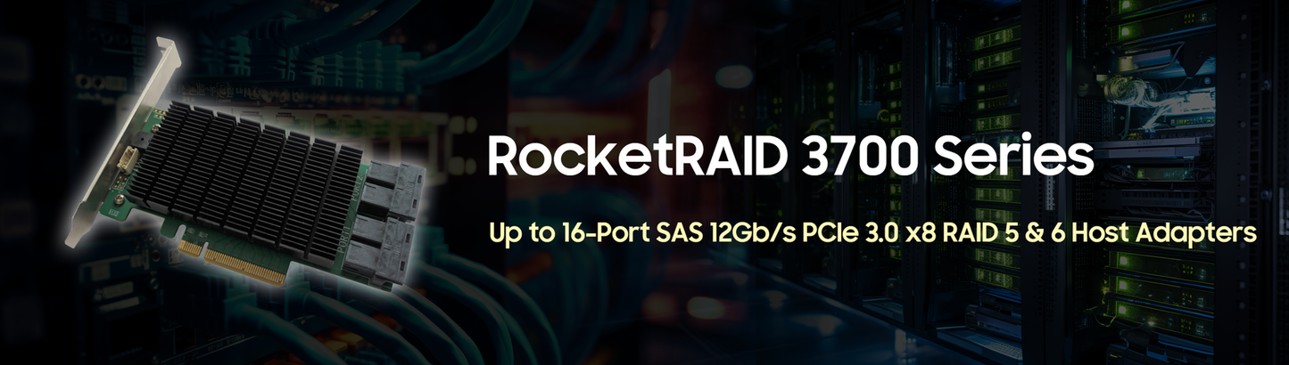 Contrôleur RAID HighPoint RR3742A PCIe 3.0 x8 16 canaux SAS/SATA 12G