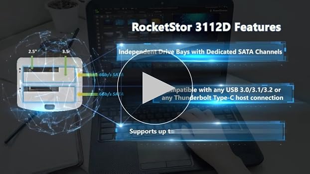 HighPoint RS3112D Dual Bay USB 3.2 to SATA Dock