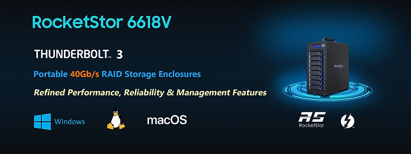 HIGHPOINT RocketStor 6618V Thunderbolt 3 8‑Bay RAID Enclosure