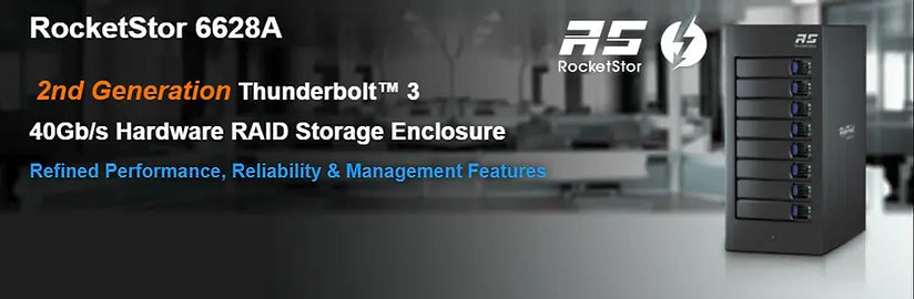 HighPoint RS6628A 8-Bay TB3 Hardware RAID Enclosure