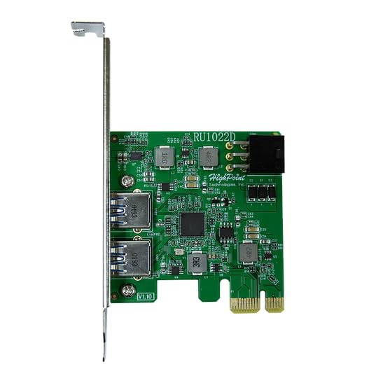 HighPoint RU1022D PCIe 3.0 x1 Dual USB-C 3.2 5Gb/s Host Controller