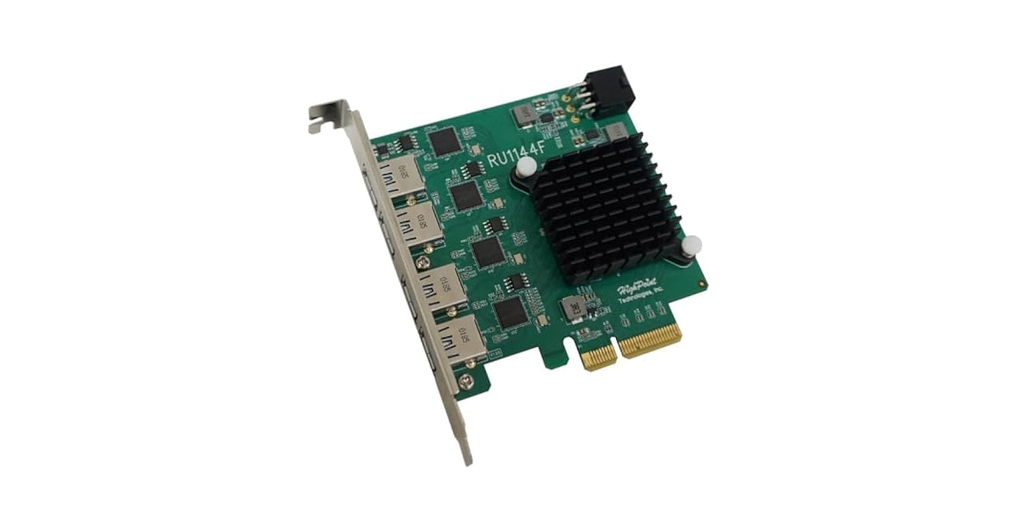 Contrôleur hôte HighPoint RU1144F PCIe 3.0 x4 4 ports USB-A 3.2