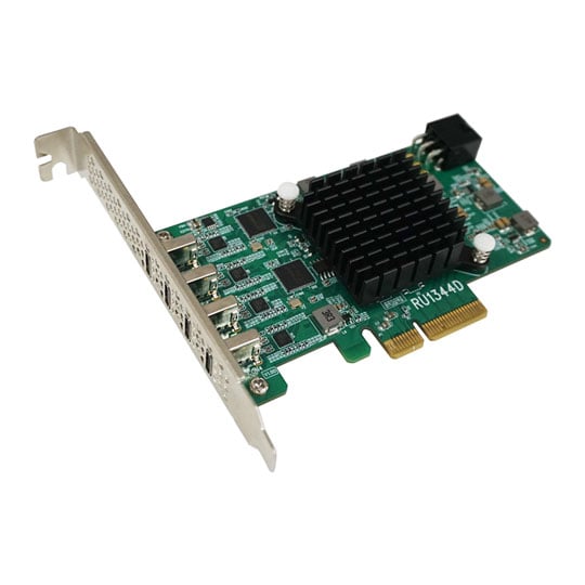 HighPoint RU1344D PCIe 3.0 x4 USB-C 3.2 10Gbps Host Controller