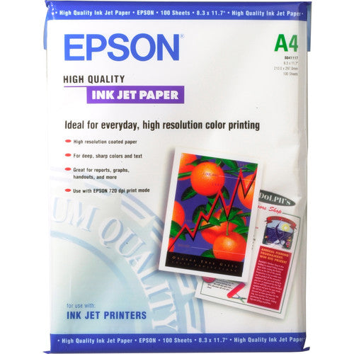 Papier jet d'encre Epson haute qualité A4, 95 g/m², 100 feuilles
