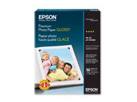 Epson Premium Glossy Photo Paper in Super B size (13 in x 19 in) offers high-quality output for inkjet printing applications. This professional-grade photo paper is ideal for producing vibrant, lab-quality prints at home or in the office. Compatible with inkjet printers and made in Japan, it ensures consistent performance and is TAA compliant.
