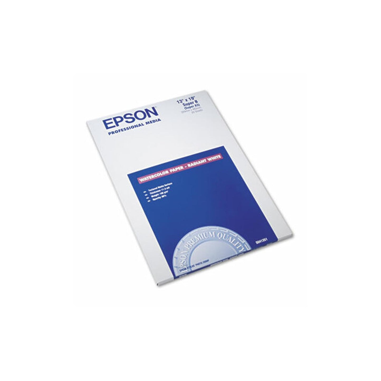 Papier aquarelle Epson Super B, 190 g, jet d'encre (S041351)