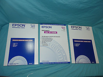 Papier aquarelle Epson Super B, 190 g, jet d'encre (S041351)