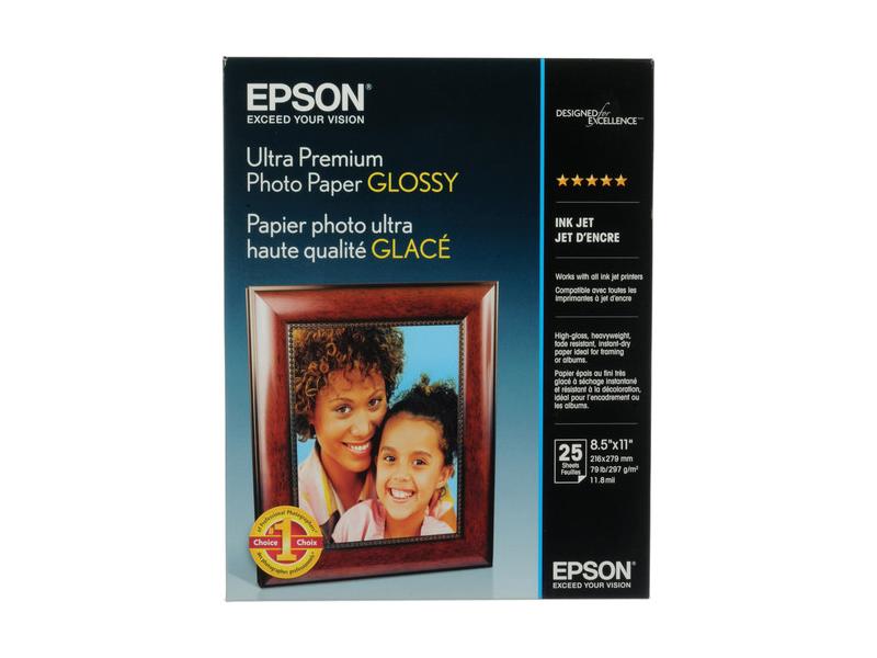 ULTRA PREM PHOTO PPR GLOSSY LETTER 25 SHEETS. Designed for professional-grade inkjet photo printing, this glossy paper delivers rich color reproduction and professional finish. Ideal for photography, marketing materials, or premium image-based documents.