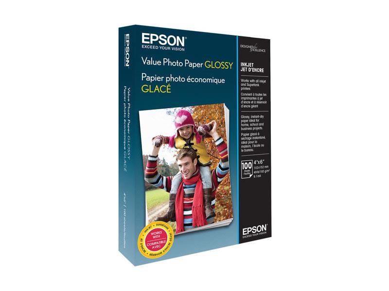 EPSON Value Photo Paper Glossy offers exceptional quality for personal and professional photo printing. Sized at 4 x 6 inches, this pack includes 100 sheets, making it ideal for high-volume projects or everyday memories. Manufactured in Japan, it meets TAA compliance standards, ensuring both performance and traceability.