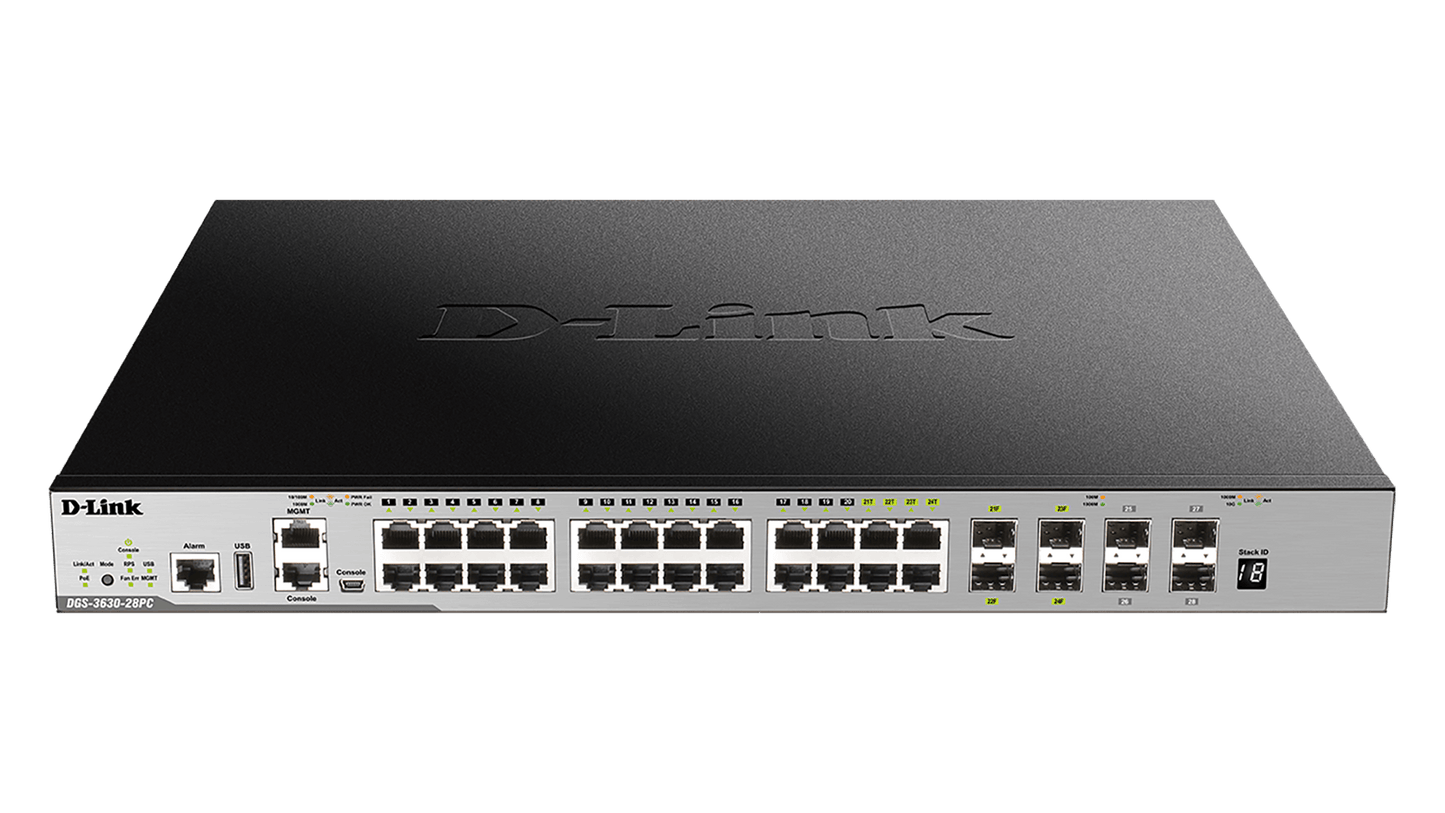Commutateur géré L3 D-Link DGS-3630-28SC, 28 ports SFP + 4 ports SFP+ 10 GbE