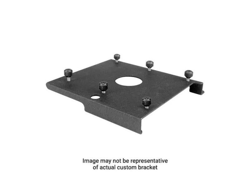The Legrand-Chief SLB266 is a custom RPA projector interface bracket designed for secure and seamless projector mounting. Finished in black and made in the United States, this TAA-compliant accessory ensures high-quality performance for professional AV installations. Ideal for commercial and government settings requiring reliable projector mounting solutions.