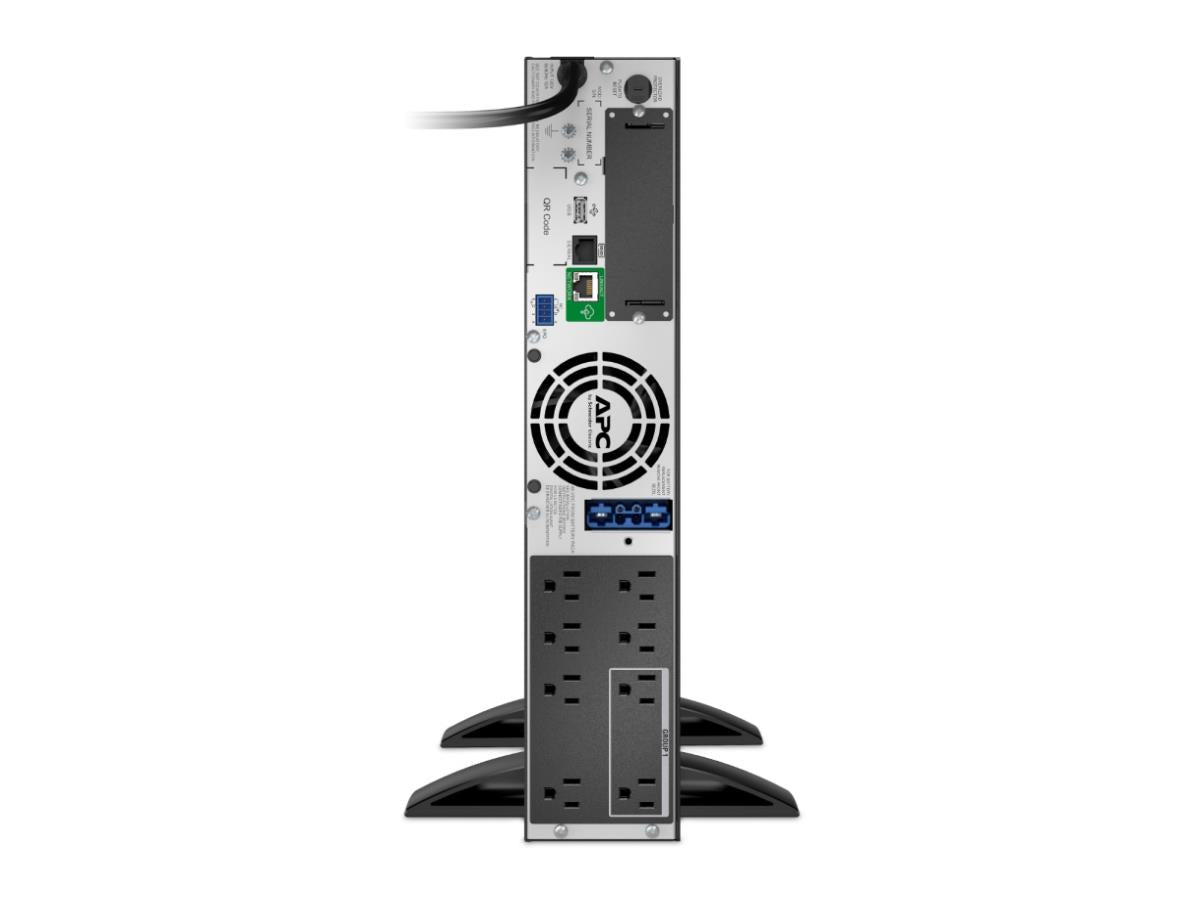 The APC Smart-UPS X SMX750CUS provides reliable power protection with 750VA/675W capacity in a convertible 2U rack/tower form. It features pure sine wave output, 8 NEMA 5-15R outlets, and an Ethernet port for SmartConnect remote monitoring. TAA compliance, energy efficiency, and a 3-year UPS warranty make it ideal for sensitive IT and business-critical systems.