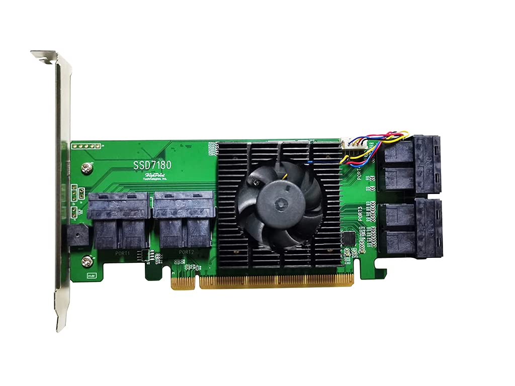 HighPoint SSD7180 PCIe Gen3 x16 8-Channel U.2 NVMe RAID Controller