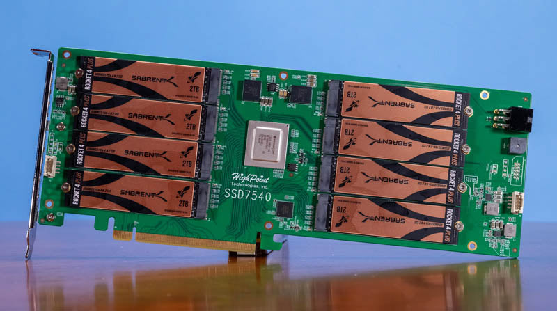 HighPoint SSD7540 PCIe 4.0 x16 8x M.2 NVMe RAID Controller