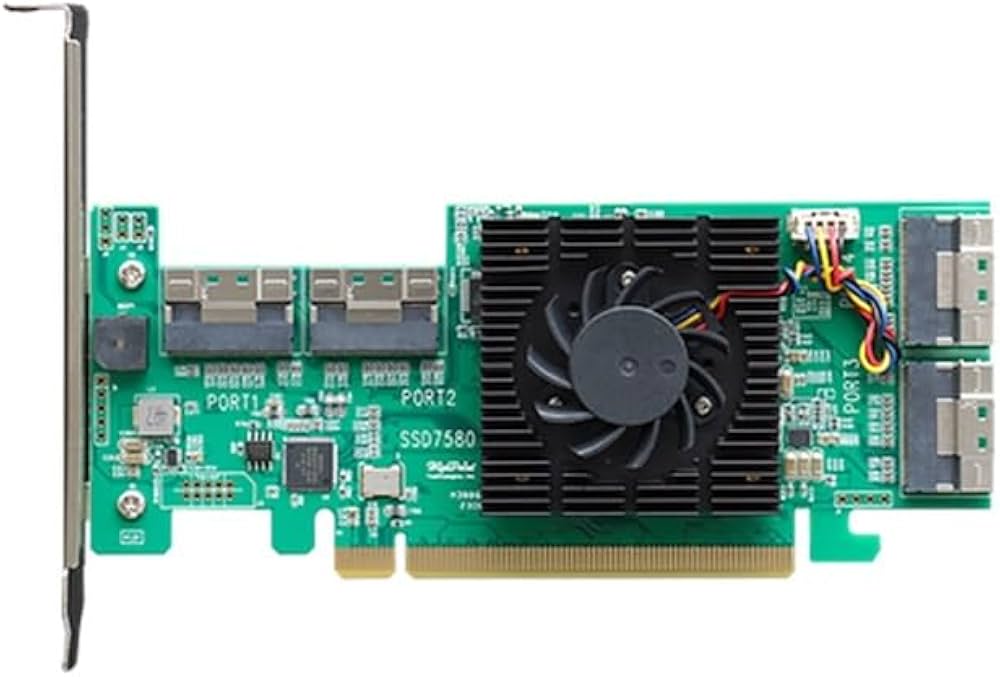 HighPoint SSD7580C 8-Port U.2/U.3 PCIe 4.0 NVMe RAID Controller