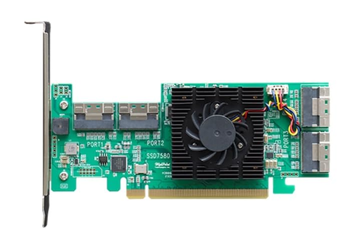 HighPoint SSD7580C 8-Port U.2/U.3 PCIe 4.0 NVMe RAID Controller