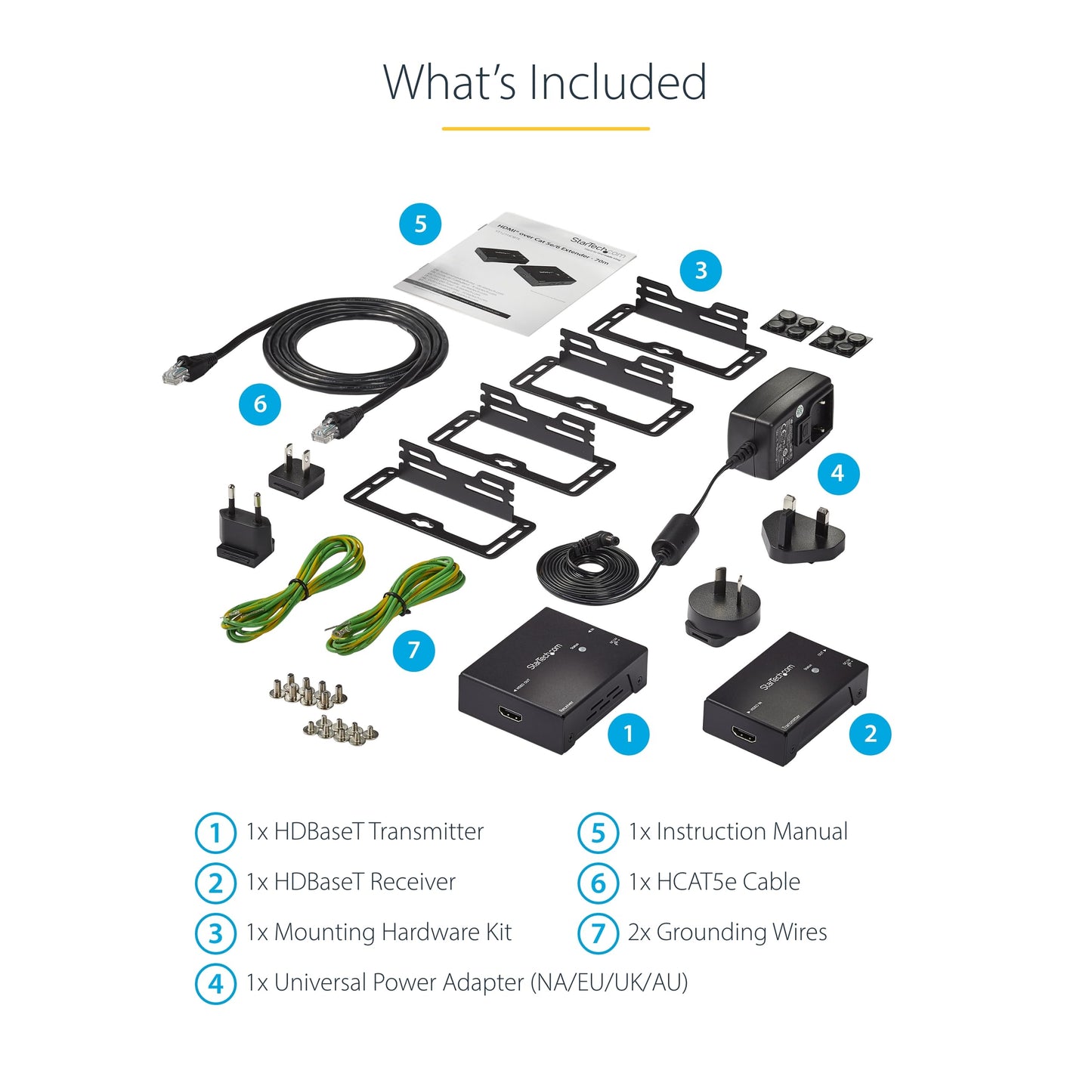 STARTECH Extension HDMI sur simple Cat5e - 4K, 230 pieds avec PoC