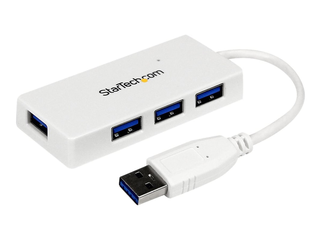 STARTECH Portable 4 Port Mini USB 3.0 Hub - White