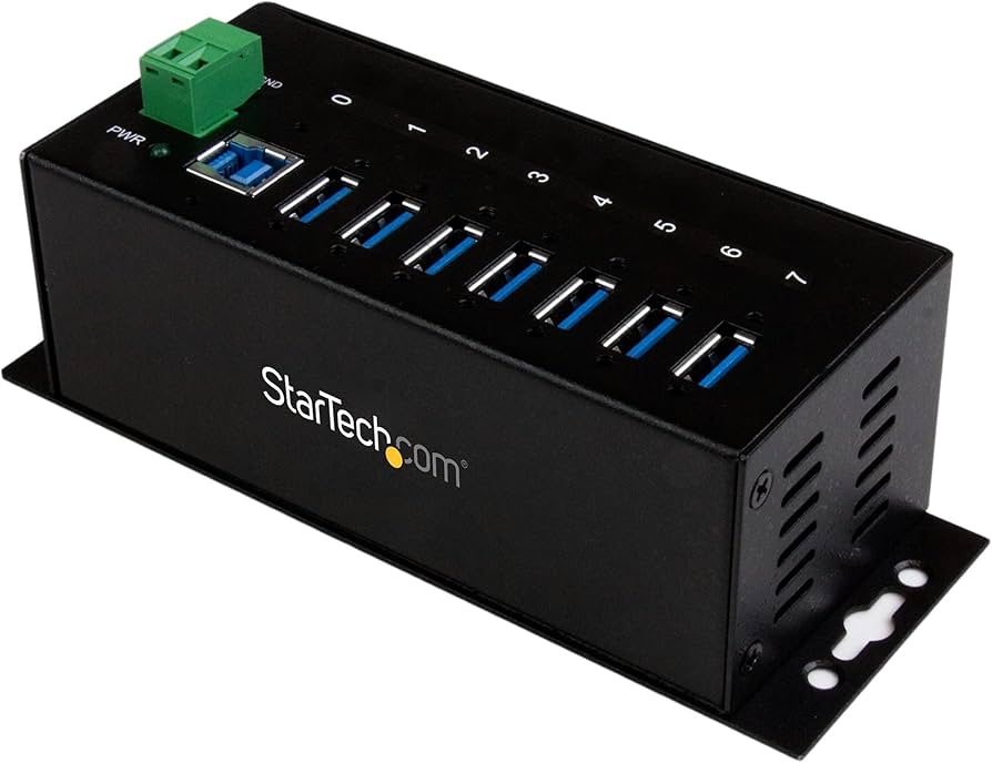 StarTech ST7300USBME 7-Port Industrial USB 3.0 Hub - Metal Housing