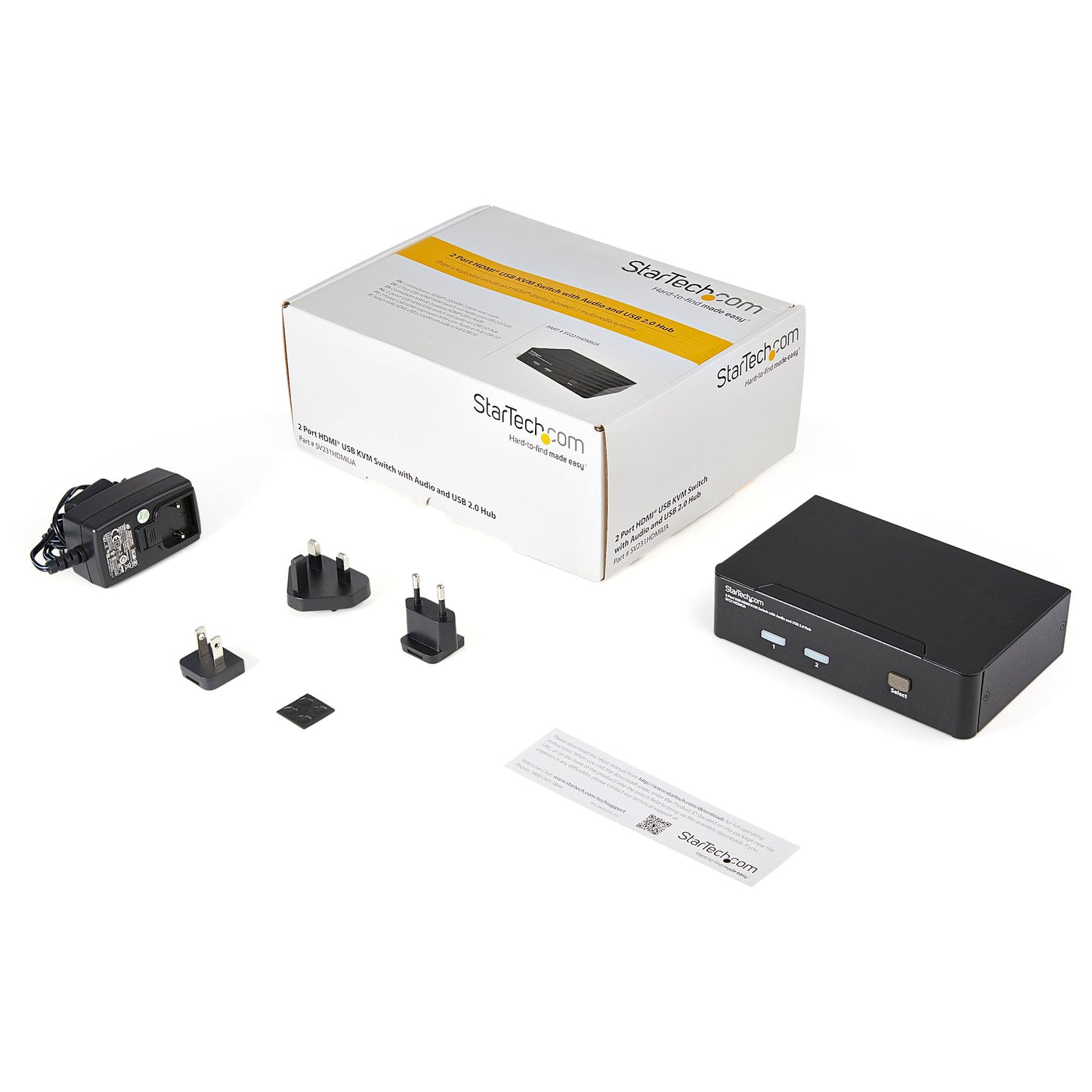 StarTech 2-Port USB HDMI KVM Switch with Audio, SV231HDMIUA