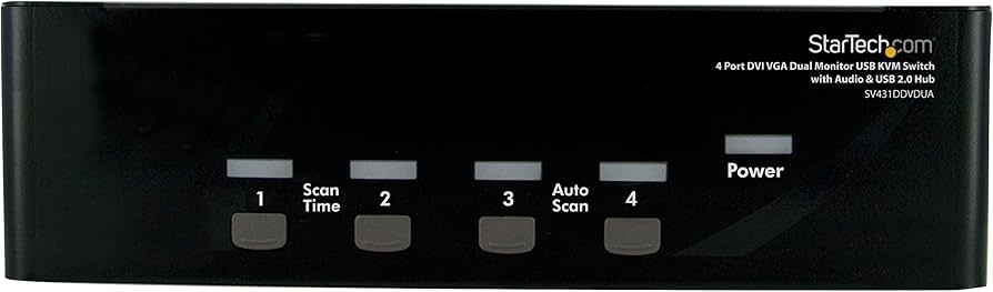 StarTech 4-Port DVI/VGA Dual Monitor USB KVM Switch