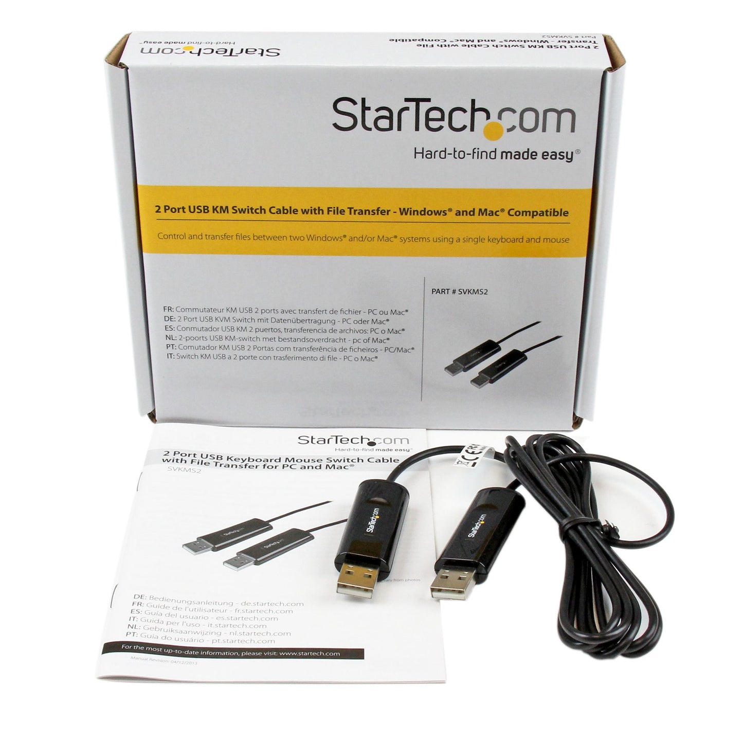 StarTech 2-Port USB KM Switch Cable - PC & Mac Compatible