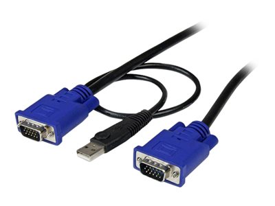 StarTech 6 ft Ultra-Thin USB VGA 2-in-1 KVM Cable - Black