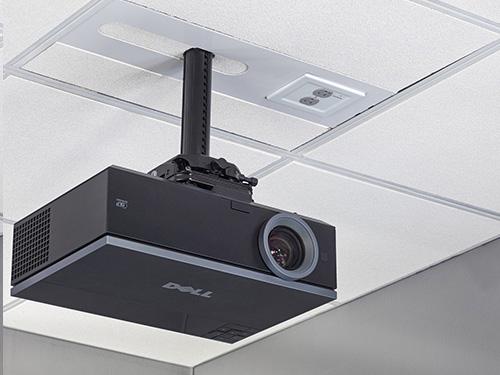 The Chief SYSAUBP2 is a suspended ceiling projector mounting kit in black, designed for secure and integrated projector installations. It includes a 2-gang filter and surge protector for added equipment safety. Ideal for professional AV installations, this system combines convenience, efficiency, and compliance with TAA regulations.