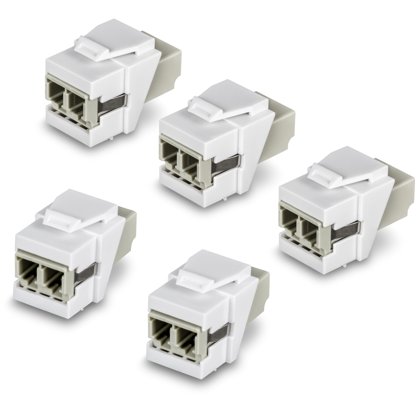 TRENDnet TC-K05LC LC Duplex Fiber Optic Keystone Coupler, 5-Pack