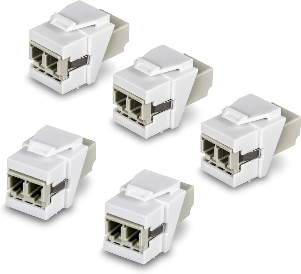 TRENDnet TC-K05LC LC Duplex Fiber Optic Keystone Coupler, 5-Pack
