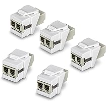 TRENDnet TC-K05LC LC Duplex Fiber Optic Keystone Coupler, 5-Pack
