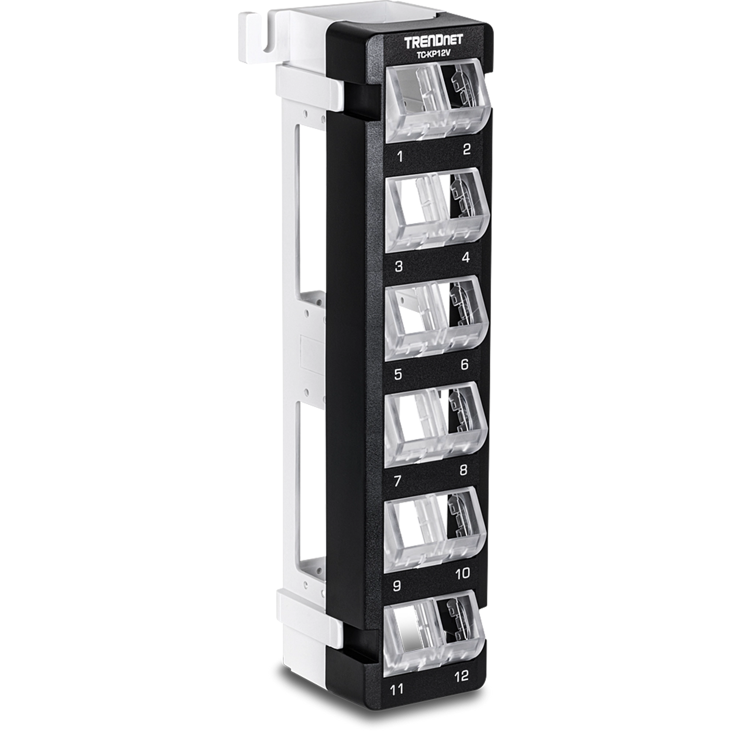 TRENDnet 12-Port Blank Angled Wall Mount Keystone Patch Panel