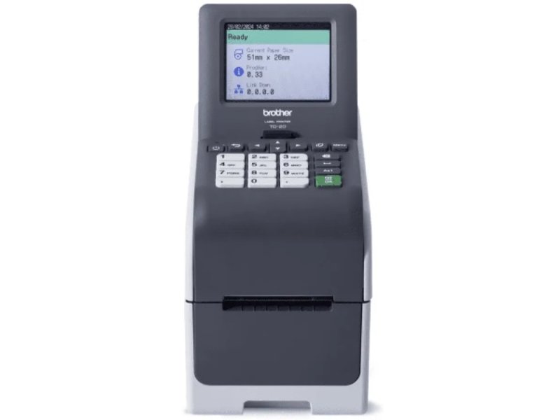 High-performance 2.3-inch desktop label printer from Brother, the TD2350DSAC300 delivers sharp 300 dpi resolution at 6 inches per second. Designed for versatility, it features multiple connectivity options including USB-C, WLAN, serial, LAN, Bluetooth, and more, along with a color touch panel and built-in cutter. Backed by a 2-year Premier Warranty, it supports demanding labeling needs across healthcare, retail, and warehousing industries.