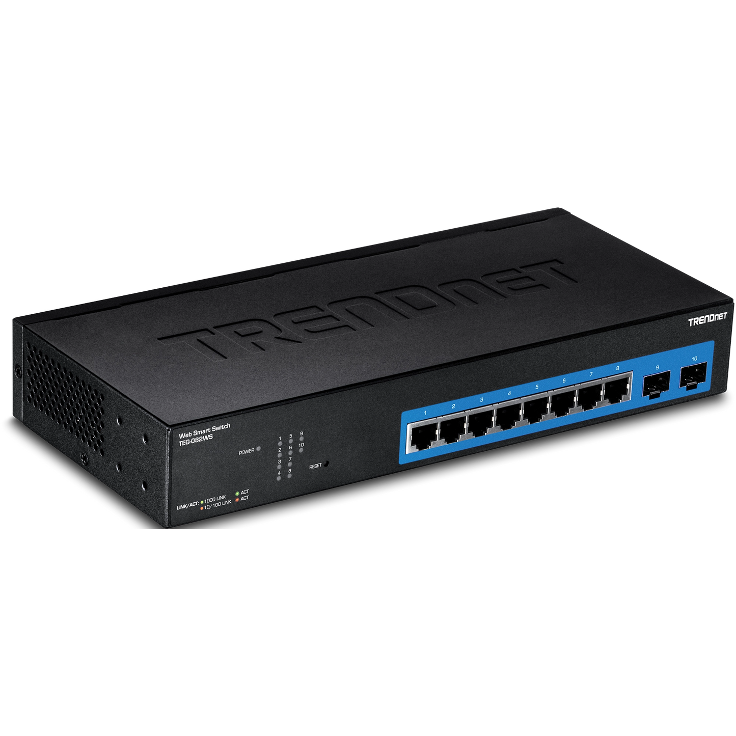 Commutateur Web intelligent Gigabit 8 ports TRENDnet TEG-082WS avec SFP et conception sans ventilateur