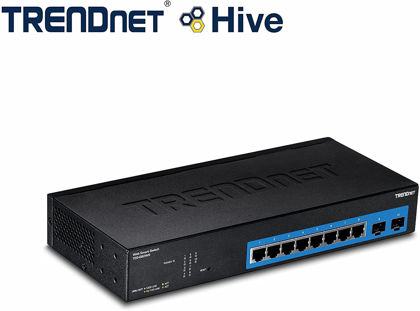 Commutateur Web intelligent Gigabit 8 ports TRENDnet TEG-082WS avec SFP et conception sans ventilateur