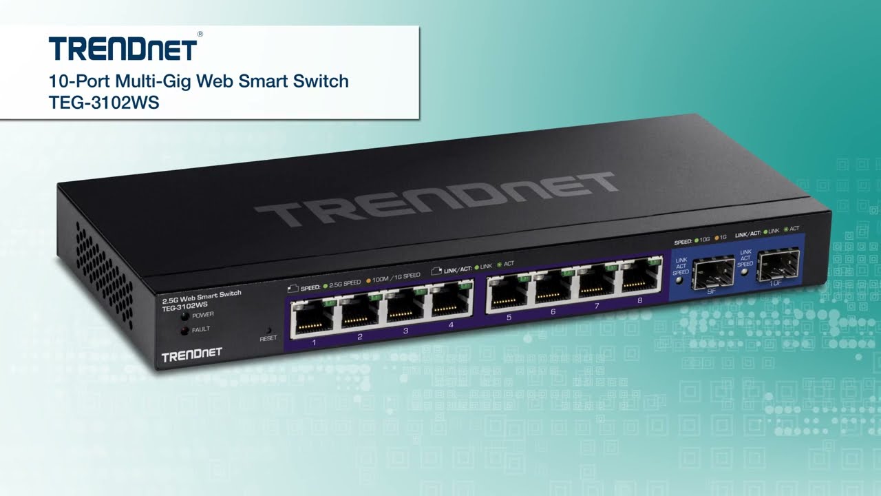 Commutateur intelligent Web 2,5 GHz à 10 ports TRENDnet TEG-3102WS
