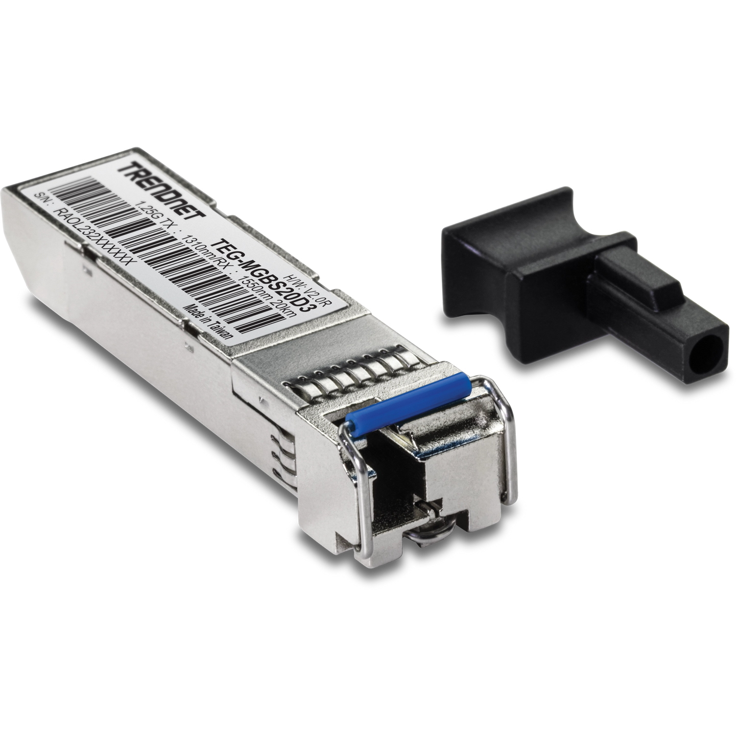 Émetteur-récepteur SFP monomode 1550 nm 20 km Mini-GBIC TRENDnet TEG-MGBS20D5