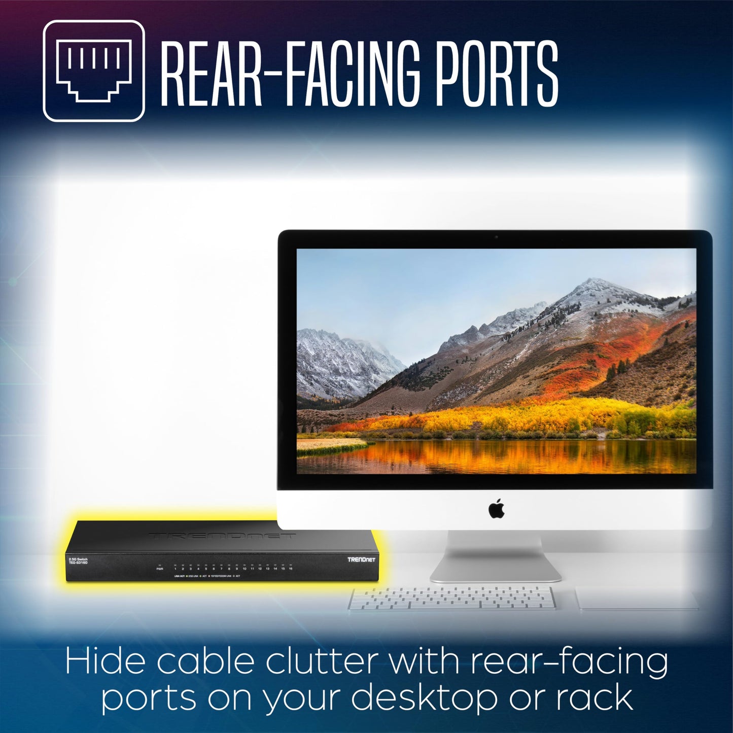 TRENDnet TEG-S3160 16-Port Unmanaged 2.5G Switch Rack-Mountable